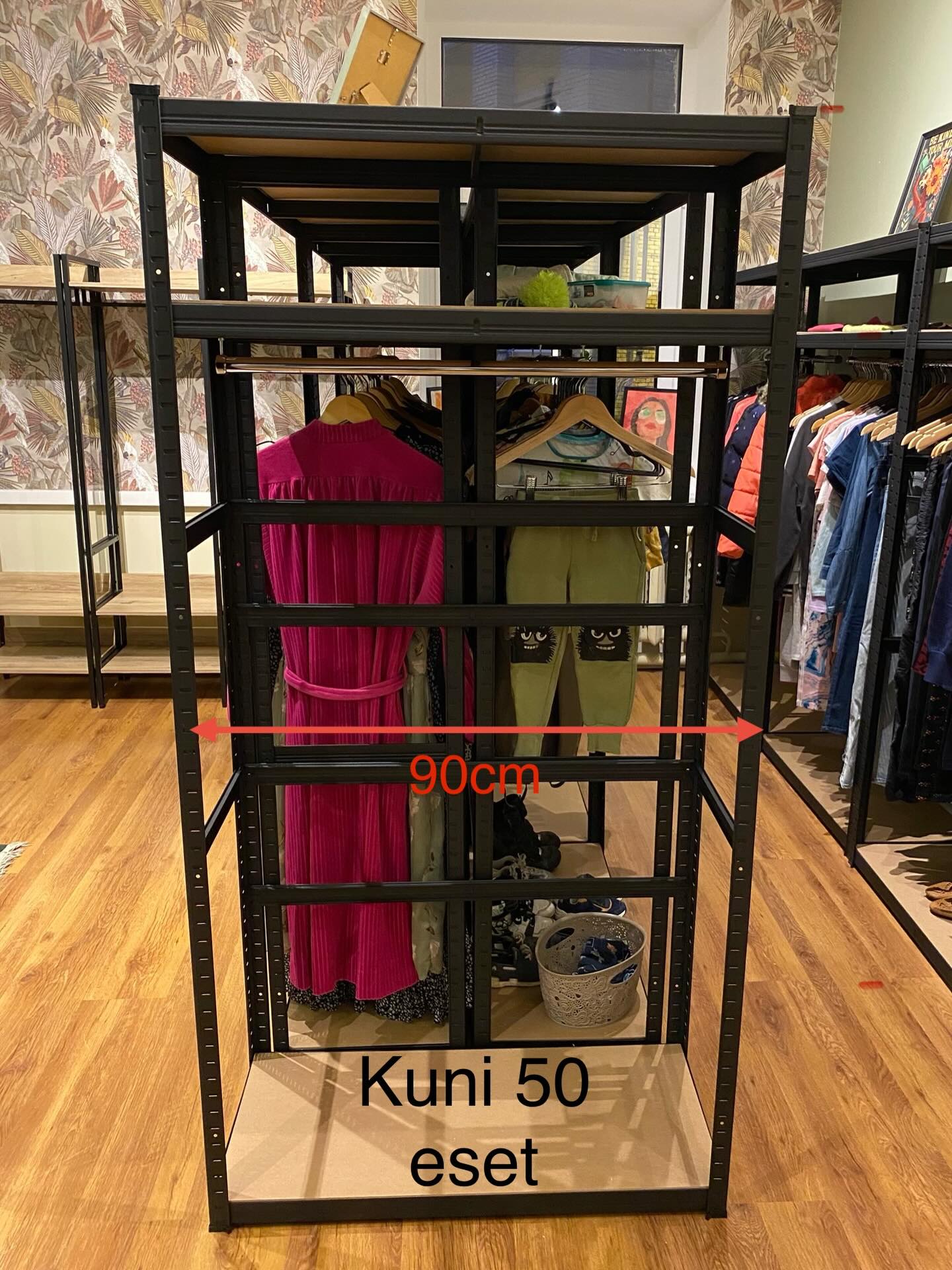 M-suuruses boks — riidestang mõõtmetega 90cm